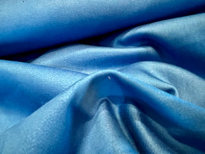 Azure Blue 98% Cotton 2% Elastane Italian Denim.   1/4 Metre Price