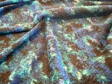 Load image into Gallery viewer, Royal, Turquoise &amp; Black  Sweater Knit 93% Polyester 5% Rayon 2% Spandex.    1/4 Meter Price