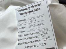 Load image into Gallery viewer, FF#116 White 100%Cotton Italian Shirting Remnant 70% OFF