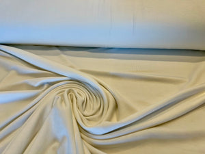 White 92% Bamboo 8% Spandex Knit.    1/4 Meter Price