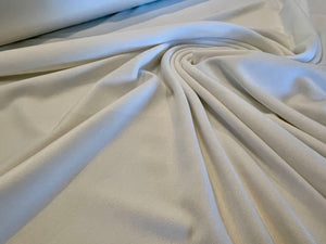 White 92% Bamboo 8% Spandex Knit.    1/4 Meter Price