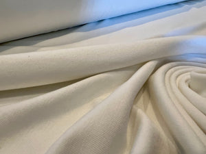 White 92% Bamboo 8% Spandex Knit.    1/4 Meter Price