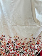 Load image into Gallery viewer, Double Border Floral 100% Polyester Charmeuse  50% Off   1/4 Metre Price