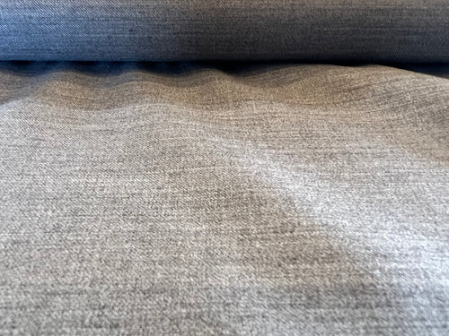 Heathered Grey 100% Wool Gabardine  1/4 Metre Price