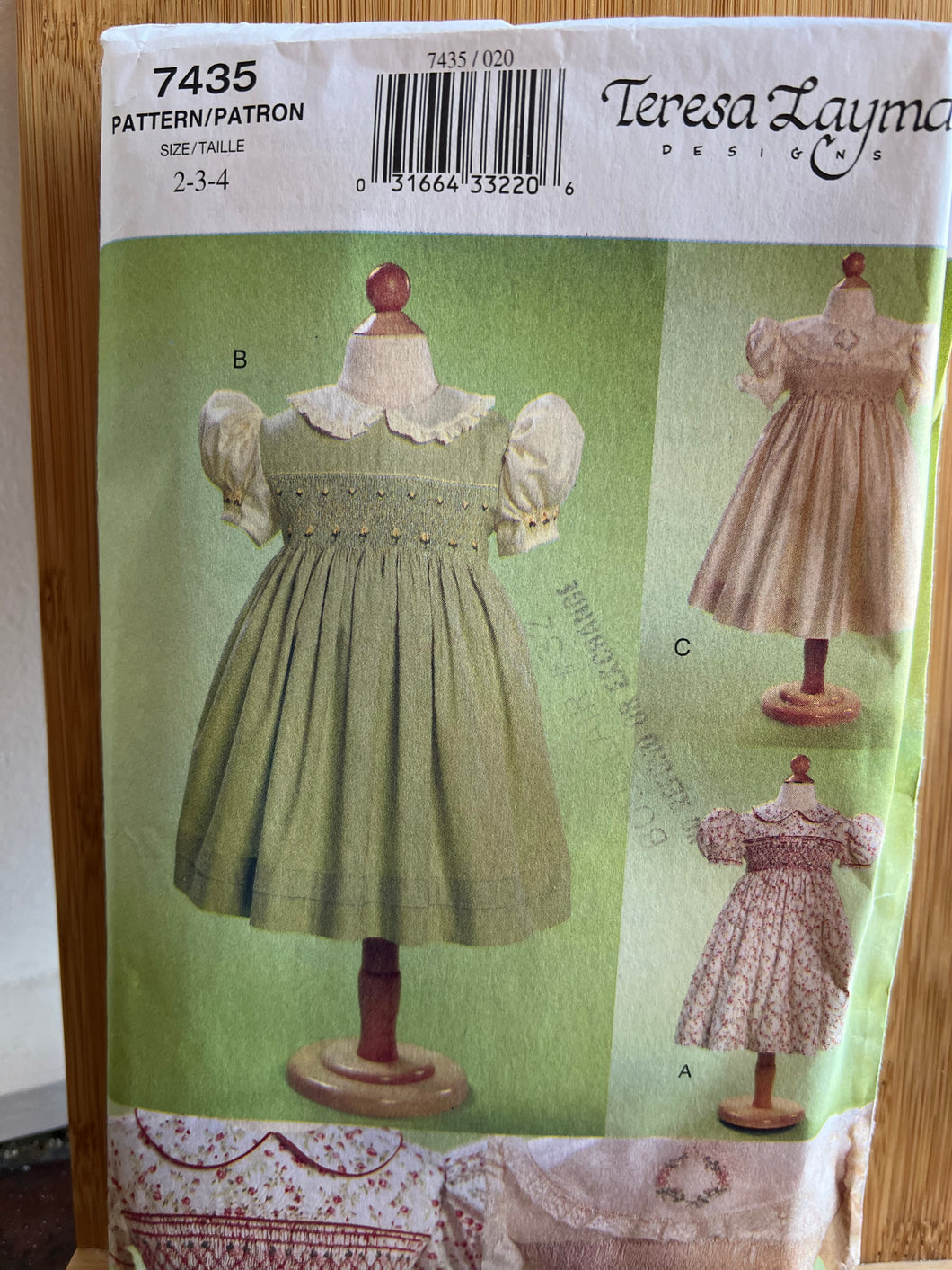 Vogue #7435 Size 2-3-4- Children's dress