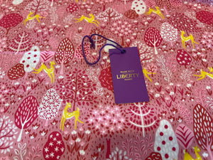 Liberty Pink Dancing Deer 100% Cotton.   1/4 Metre Price