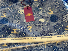 Load image into Gallery viewer, Liberty Blue Dancing Deer 100% Cotton.   1/4 Metre Price