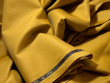 Load image into Gallery viewer, FF#170 Burnt Mustard Yellow Super 110's 100% Wool Gabardine Remnant 75% Off!!