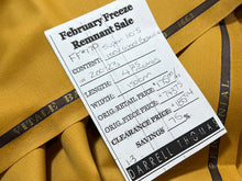 Load image into Gallery viewer, FF#170 Burnt Mustard Yellow Super 110's 100% Wool Gabardine Remnant 75% Off!!