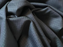 Load image into Gallery viewer, FF#174 Navy Diamond Jacquard Super 130's 100% Wool GabardineRemnant 75% Off!!