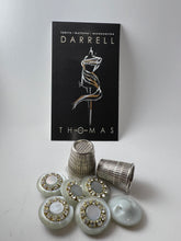 Load image into Gallery viewer, Grey/Green Plastic with Rhinestone Ring Button