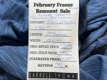 Load image into Gallery viewer, FF#190 Airforce Blue Luxor Stretch 56% Wool 20% Cotton 13% Poly 2% Elastane Remnant 90% Off!!
