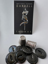 Load image into Gallery viewer, Charcoal Grey Carved MOP Button