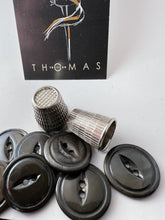Load image into Gallery viewer, Charcoal Grey Carved MOP Button