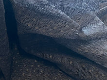 Load image into Gallery viewer, #1647 Black Pointe D'esprit 92% Polyester 8% Spandex Knit Remnant