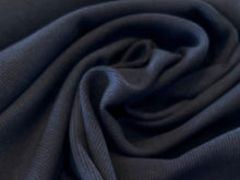 Load image into Gallery viewer, Navy Blue 68% Bamboo 28% cotton 4% spandex rib knit.  1/4 Metre Price