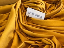 Load image into Gallery viewer, Goldenrod 92% Bamboo 8% Spandex Knit.    1/4 Meter Price