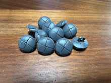 Load image into Gallery viewer, Grey Woven Leather Buttons.