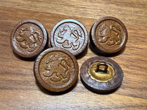 Lion Shank Leather Button.    Price per Button