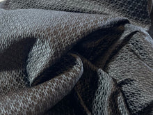 Load image into Gallery viewer, Black Lightweight 100% Silk Matelasse  1/4 Metre Price