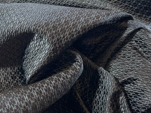 Black Lightweight 100% Silk Matelasse  1/4 Metre Price
