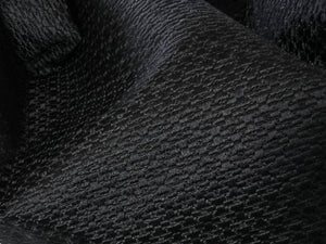 Black Lightweight 100% Silk Matelasse  1/4 Metre Price