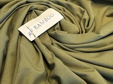 Load image into Gallery viewer, Cyprus Green 92% Bamboo 8% Spandex Knit.    1/4 Meter Price