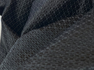 Black Lightweight 100% Silk Matelasse  1/4 Metre Price