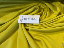 Load image into Gallery viewer, Chartreuse 92% Bamboo 8% Spandex Knit.    1/4 Meter Price