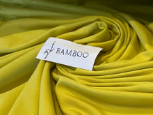 Load image into Gallery viewer, Chartreuse 92% Bamboo 8% Spandex Knit.    1/4 Meter Price
