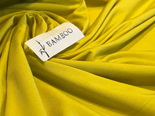 Load image into Gallery viewer, Chartreuse 92% Bamboo 8% Spandex Knit.    1/4 Meter Price