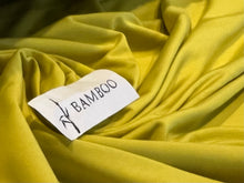 Load image into Gallery viewer, Chartreuse 92% Bamboo 8% Spandex Knit.    1/4 Meter Price