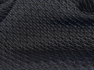 Navy & Black Lightweight 100% Silk Matelasse  1/4 Metre Price