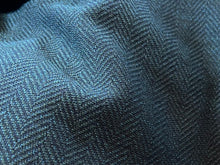 Load image into Gallery viewer, Green &amp; Navy Lightweight 100% Wool Herringbone     1/4 Metre Price