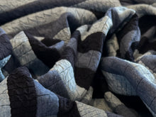 Load image into Gallery viewer, Blue Textured Stripe Cable Knit 93% Polyester 5% Rayon 2% Spandex