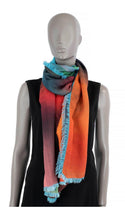 Load image into Gallery viewer, Designer Rainbow Radiant Scarf  100% Wool, Silk &amp; Cashmere  Shawl 75% Off Only 1x Available