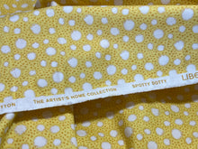 Load image into Gallery viewer, Liberty Yellow Spotty Dotty 100% Cotton.   1/4 Metre Price