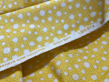 Load image into Gallery viewer, Liberty Yellow Spotty Dotty 100% Cotton.   1/4 Metre Price
