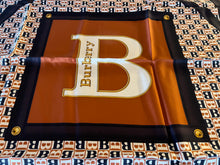 Load image into Gallery viewer, Designer Orange Logo 100% Silk Scarf  50% Off Only 1x Available