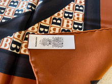 Load image into Gallery viewer, Designer Orange Logo 100% Silk Scarf  50% Off Only 1x Available