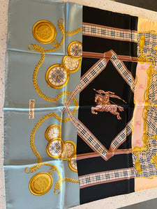 Designer Montage Print 100% Silk Scarf  50% Off Only 1x Available