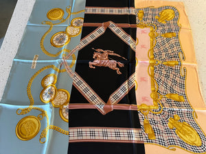 Designer Montage Print 100% Silk Scarf  50% Off Only 1x Available