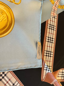 Designer Montage Print 100% Silk Scarf  50% Off Only 1x Available