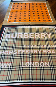 Designer Horseferry Stole Print 100% Silk Scarf  50% Off Only 1x Avaialble