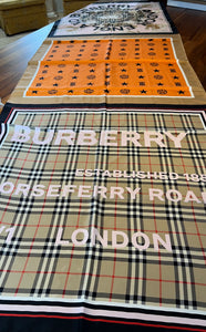 Designer Horseferry Stole Print 100% Silk Scarf  50% Off Only 1x Avaialble