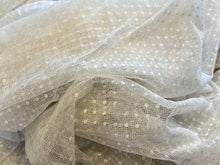 Load image into Gallery viewer, #1655 Ivory Pointe D'esprit 92% Polyester 8% Spandex Knit Remnant