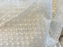 Load image into Gallery viewer, #1655 Ivory Pointe D'esprit 92% Polyester 8% Spandex Knit Remnant