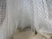 Load image into Gallery viewer, #1655 Ivory Pointe D'esprit 92% Polyester 8% Spandex Knit Remnant