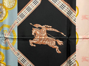 Designer Montage Print 100% Silk Scarf  50% Off Only 1x Available