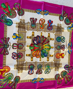 Vintage Les Rubans du Cheval 100% Silk Scarf 50% off!  Only 1x Available
